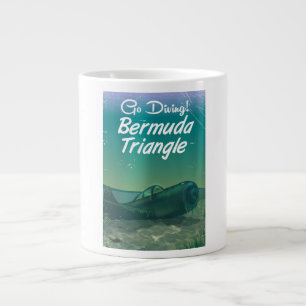 Tauchen gehen! Bermuda Dreieck Reiseplakat Jumbo-Tasse