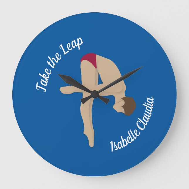 Tauchen Große Wanduhr (Vorderseite)