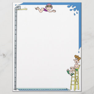 Tauchen im Pool Letterhead