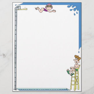 Tauchen im Pool Letterhead