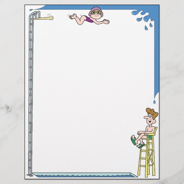 Tauchen im Pool Letterhead (Vorderseite)