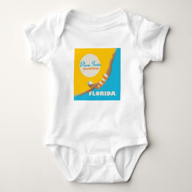 Tauchen in den Sonnenschein | Florida Baby Strampler (Vorderseite)