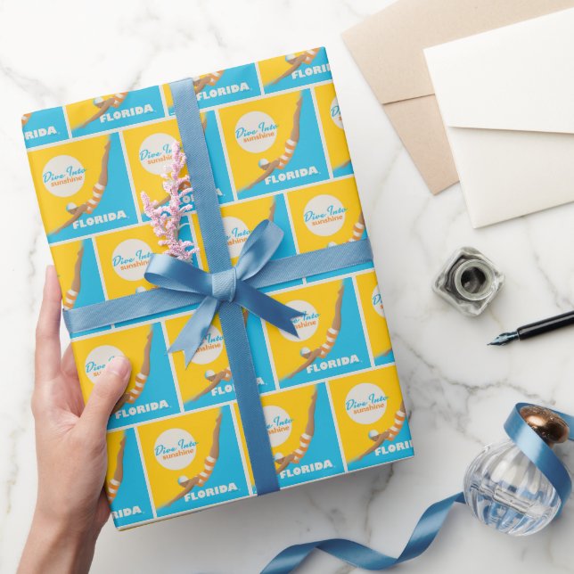 Tauchen in den Sonnenschein | Florida Geschenkpapier (Schenken)