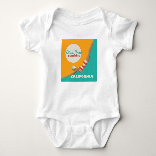 Tauchen in den Sonnenschein | Kalifornien Baby Strampler (Vorderseite)