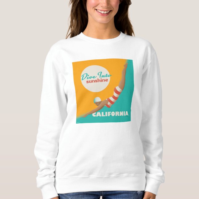 Tauchen in den Sonnenschein | Kalifornien Sweatshirt (Vorderseite)
