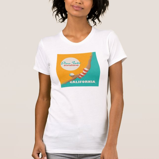 Tauchen in den Sonnenschein | Kalifornien T-Shirt (Vorderseite)