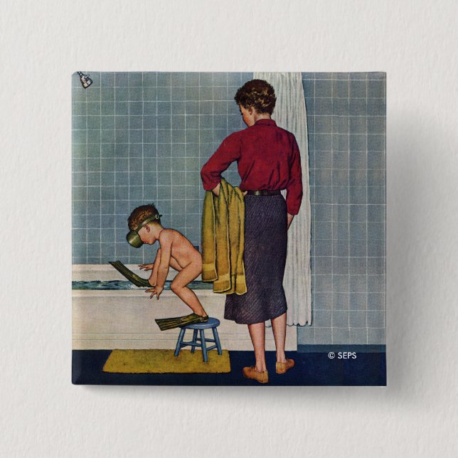 Tauchen in der Wanne Button (Vorderseite)