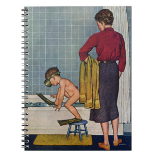 Tauchen in der Wanne Notizblock