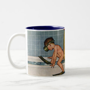 Tauchen in der Wanne Zweifarbige Tasse