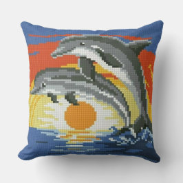 Tauchen in die Freude: Verspieltes Dolphin Cross S Kissen