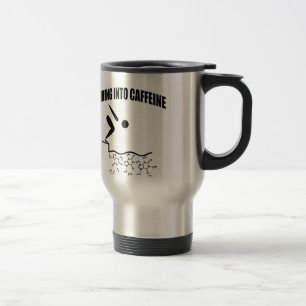 Tauchen in Koffein Reisebecher