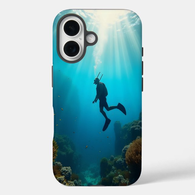 Tauchen ist das Beste an Bonaire iPhone 16 Hülle (Rückseite)