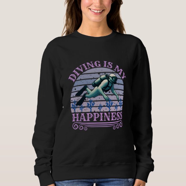 Tauchen ist mein Glück Sweatshirt (Vorderseite)