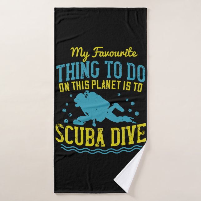 Tauchen - mein Liebling ist Scuba Dive Badehandtuch (Badehandtuch)