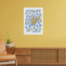 Tauchen mit Blume im Volksstil | Moderne Formen