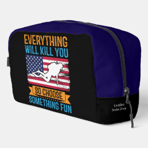 Tauchen mit freudigem Geist tief Waschbeutel