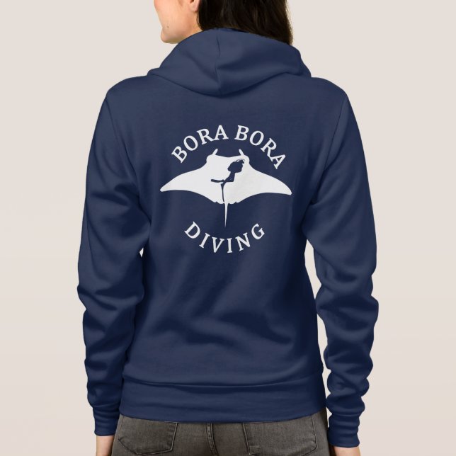 Tauchen mit Manta-Rays in Bora Bora Hoodie (Rückseite)