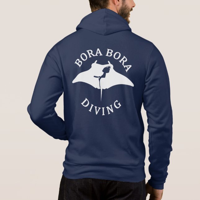 Tauchen mit Manta-Rays in Bora Bora Hoodie (Rückseite)