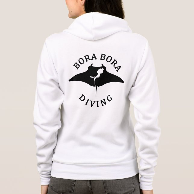 Tauchen mit Manta-Rays in Bora Bora Hoodie (Rückseite)
