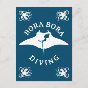 Tauchen mit Manta-Rays in Bora Bora Postkarte