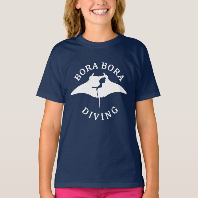 Tauchen mit Manta-Rays in Bora Bora T-Shirt (Vorderseite)