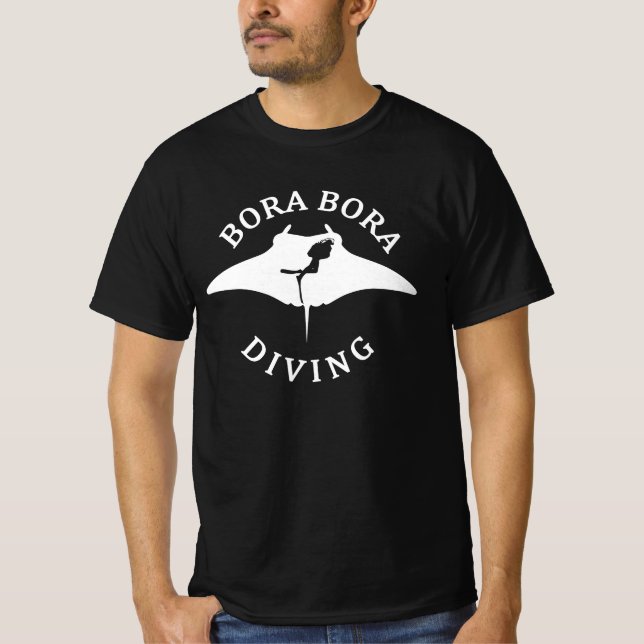 Tauchen mit Manta-Rays in Bora Bora T-Shirt (Vorderseite)