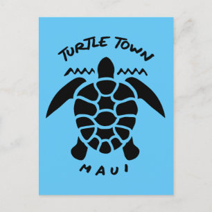 Tauchen mit Meeresschildkröten - Turtelstadt Maui Postkarte