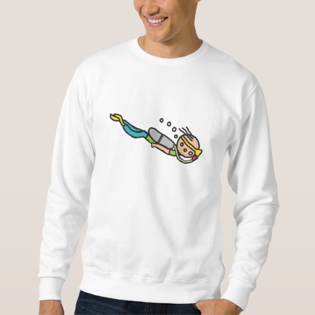 Tauchen mit Sauerstoffflasche Sweatshirt (Vorderseite)