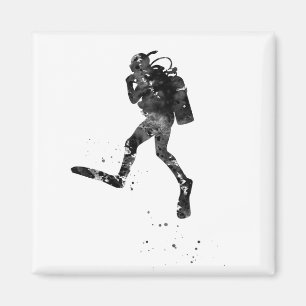 Tauchen mit Sauerstoffflaschen Magnet