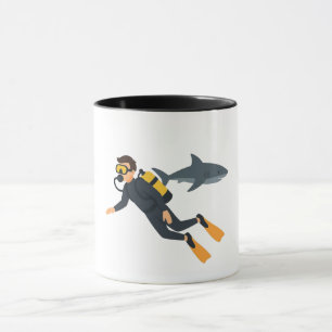 Tauchen mit Sauerstoffflaschen Tasse