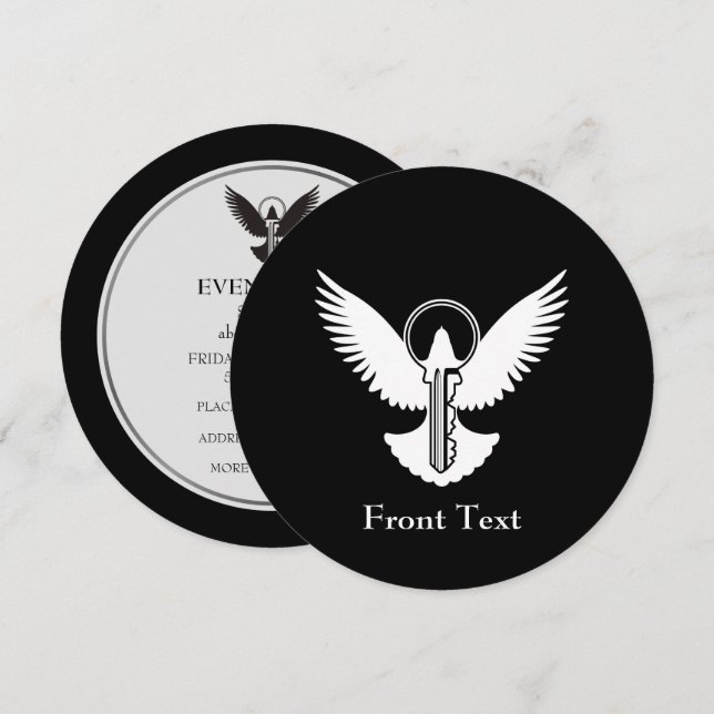 Tauchen mit Schlüssel Einladung (Vorne/Hinten)