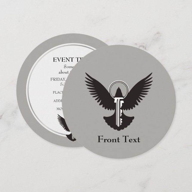 Tauchen mit Schlüssel Einladung (Vorne/Hinten)