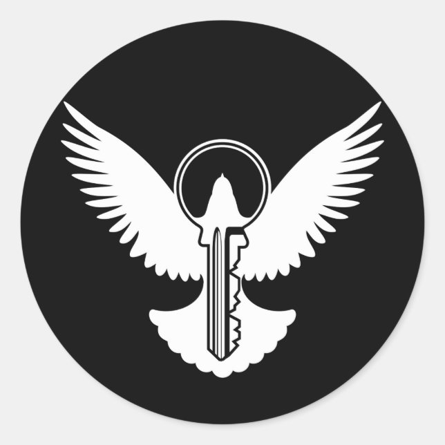 Tauchen mit Schlüssel Runder Aufkleber (Vorderseite)