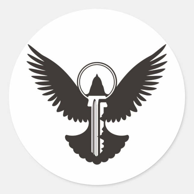 Tauchen mit Schlüssel Runder Aufkleber (Vorderseite)