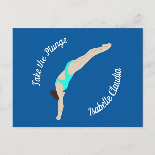 Tauchen Postkarte (Vorderseite)