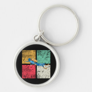 Tauchen Retro Schlüsselanhänger