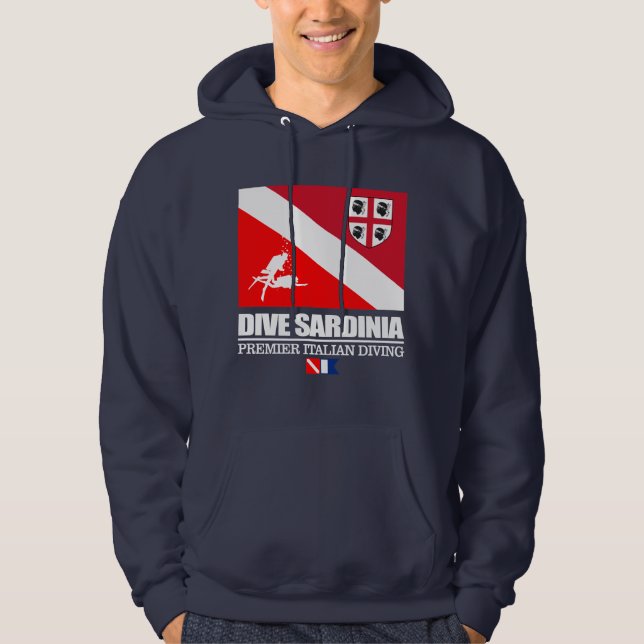 Tauchen Sardinien (sq) Hoodie (Vorderseite)