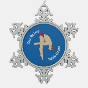 Tauchen Schneeflocken Zinn-Ornament