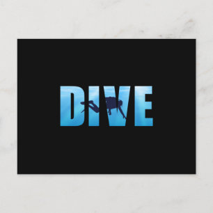 Tauchen Scuba Diving Dive Diver Funny Sea Geschenk Postkarte