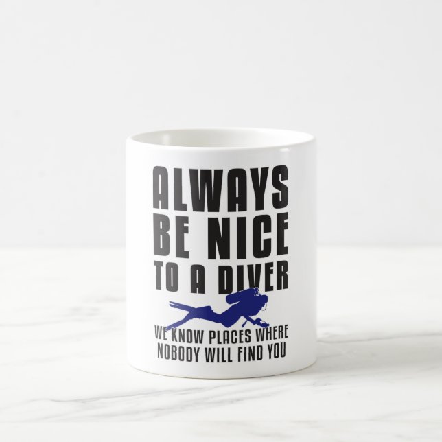 Tauchen Scuba Diving Diver Funny Geschenk Idee Kaffeetasse (Mittel)
