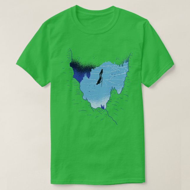 Tauchen Scuba Free Dive Speak Fischen T-Shirt (Design vorne)