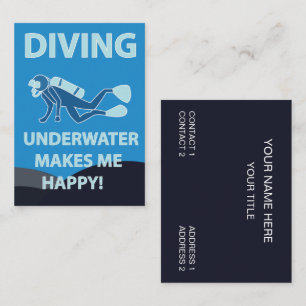 Tauchen Scuba-Tauchen Unterwasser-Taucher Visitenkarte