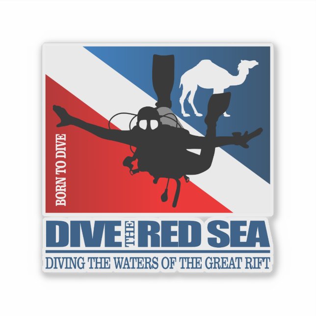 Tauchen Sie das Rote Meer DF2 Aufkleber (Vorderseite)