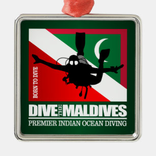 Tauchen Sie die Malediven DF2 Ornament Aus Metall