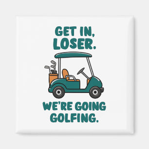 Tauchen Sie ein in den Golfplatz von Funny Retro G Magnet