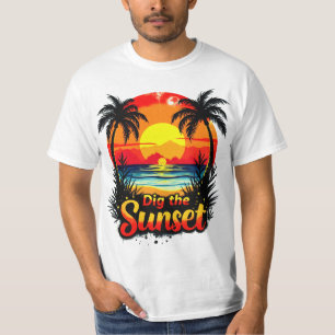Tauchen Sie ein in den Sunset Volleyball Tee - Per