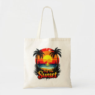 Tauchen Sie ein in den Sunset Volleyball Tee - Per Tragetasche