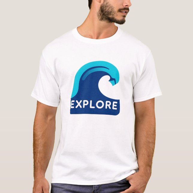 Tauchen Sie ein in den T - Shirt der Meereswelle (Vorderseite)