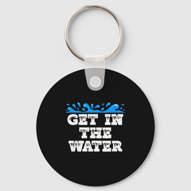 Tauchen Sie ein in den Wasserschwimmertrainer Schlüsselanhänger (Vorderseite)