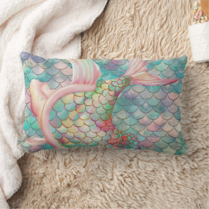Tauchen Sie ein in die Dreams Mermaid Net Throw Ki Lendenkissen